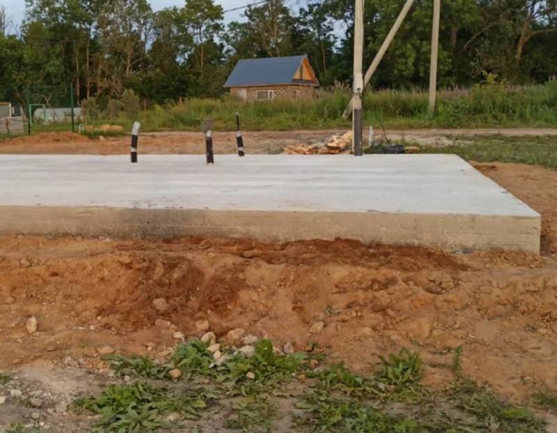 заливка фундамента